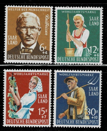 《ザール》1958年　農業労働者　４種