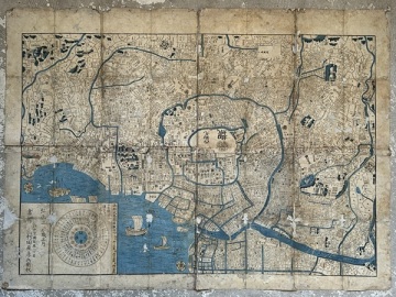 古地図　江戸城　諸御大名御屋敷合印　弘化年号　村田屋彦兵衛　