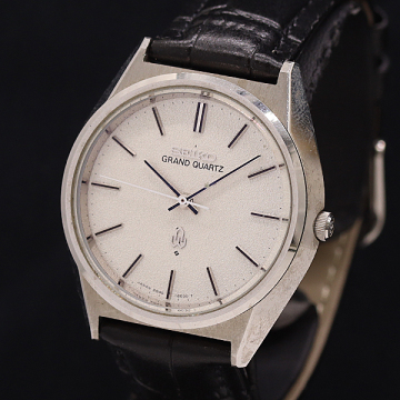 1円 稼働 セイコー グランドクオーツ 4940-8041 SS QZ シルバー文字盤 メンズ腕時計 2000000 1NBG KMT