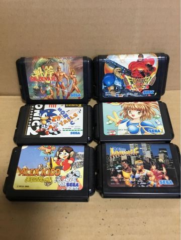 SEGA　 セガ　 メガドライブ　 ソフトのみ　6本まとめて　ジャンク品　ソニック2　ぷよぷよなど　 レトロゲーム　 カセット