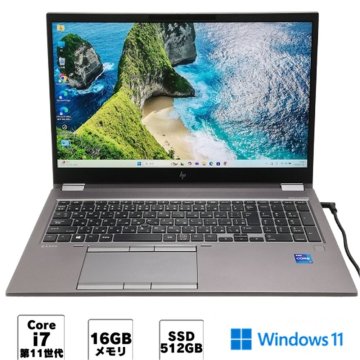1円~ Wi-Fi有 HP ノートパソコン ZBook Fury 15.6inch G8 中古美品 Core i7 11800H 16GB 高速SSD 無線 NVIDIA Windows11 Office済 即使用可