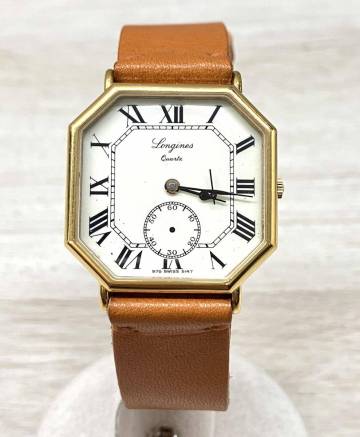 ジャンク ★【1円スタート】LONGINES 20664095 ロンジン150周年　オクタゴン ローマ数字 腕時計　秒針取れ
