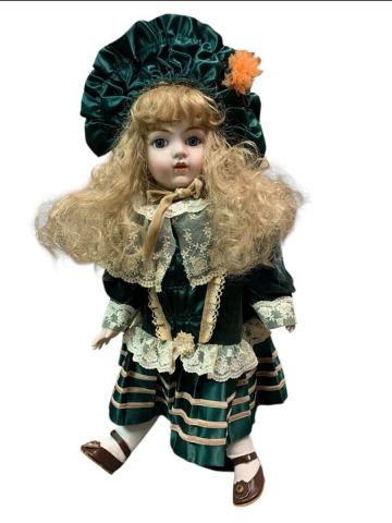 1円スタート 8275 ビスクドール 西洋人形 Collector's Doll コレクターズドール アンティーク 人形 女の子 ドール Doll ドレス