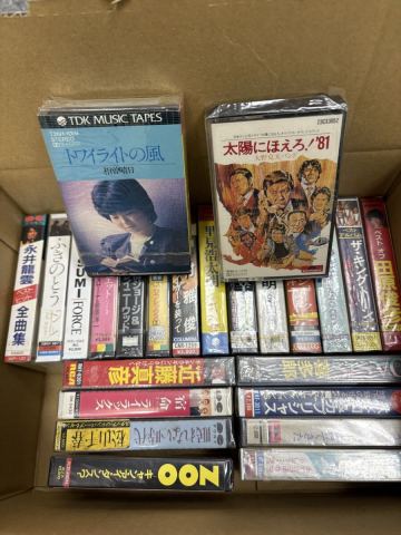 未開封 邦楽 カセットテープ 24本 松山千春 布施明 田原俊彦 近藤真彦 永井龍雲 喜太郎 柳ジョージ KATSUMI 太陽にほえろ 鈴木雄大 海援隊