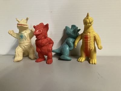 ソフビ/ 怪獣/4点セット/ 円谷プロ/ウルトラ怪獣/ 昭和レトロ/当時物/特撮