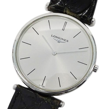 １円〜 ロンジン LONGINES グランドクラシック L4.635.4 時計 メンズ ブランド クオーツ QZ ステンレス SS レザー (v0093525500)