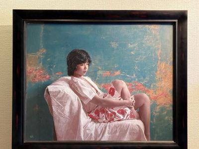 ☆大矢英雄☆八月の部屋☆30号☆真作保証☆画集付き☆昭和会賞☆日本青年画家展優秀賞☆安井賞展☆リアリズム☆写実☆発表号40万円☆絵画☆