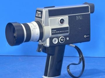  【Canon】キヤノン8mmムービーカメラ Canon AUTO ZOOM 518 SV SUPER 8 当時物 レトロ アンティーク 現状品