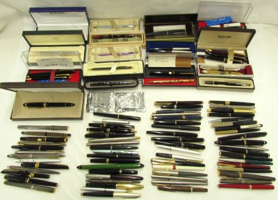 万年筆など 大量まとめ 約91本 PILOT/MONTBLANC/PAEKER/SHEAFFER/CROSS/S.T.Dupont 他 文房具 筆記用具 1円~　N0812