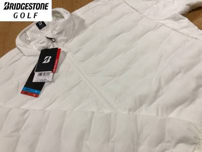 ・スピード発送 新品未使用 BRIDGESTONE GOLF(ブリヂストンゴルフ) 秋冬 ストレッチ,撥水,保温 中綿ジャケット 6GD01D(WH)Ｌ