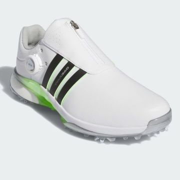 ・スピード発送 新品未使用 adidas Golf(アディダスゴルフ) Tour360 BOA 24 防水スパイクシューズ IF0255(White/Black/Green)２５．５ＣＭ