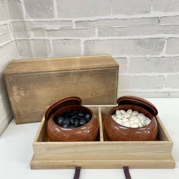 碁石 白187 黒188 碁笥箱 蛤 那智黒 碁笥 囲碁 道具 高級 伝統工芸