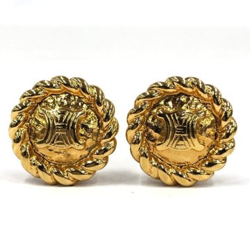 CELINE　セリーヌ　アクセサリー　イヤリング　マカダム　ロゴ入り【EAAO0077】