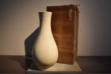 【GE】Y5◆李朝・高麗コレクター放出品◆時代 李朝粉引花瓶/中国古玩 朝鮮美術 花入 骨董品 時代品 美術品 古美術品 韓国 kk