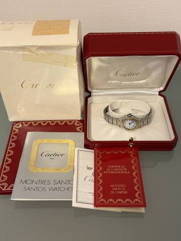 001　 カルティエ　サントス　オクタゴン　SM　 自動巻　フルセット　稼働品 