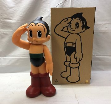 1円～ 当時品 ビリケン商会 敬礼タイプ 鉄腕アトム ソフビ フィギュア 全高約40cm 手塚治虫 【ジャンク・現状品】[32-0110-7M17]