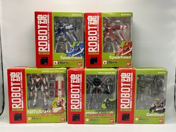 1円～ ROBOT魂 交響詩篇エウレカセブン 5点 まとめ ニルヴァーシュ デビルフィッシュ スピアヘッド 等【現状品】 [323-1226-7S1]