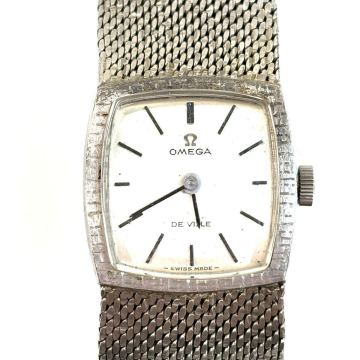 【稼働品】OMEGA オメガ DE VILLE デビル K18 シルバー文字盤 腕時計 ITMR09Q3HFMG B117