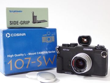 N238/6C〇COSINA コシナ 107-SW ボディ + レンズ Voigtlnder Super-Wide Heliar 15mm F4.5 レンジファインダー カメラ 元箱付 中古品〇