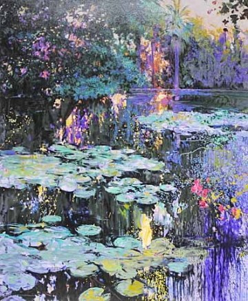 ■リャド（Llado） 【カネットの睡蓮】 シルクスクリーン 直筆サイン エディション有り