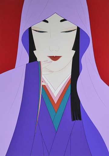 ■鶴田一郎 【春日局】 シルクスクリーン リトグラフ 直筆サイン エディション有り　