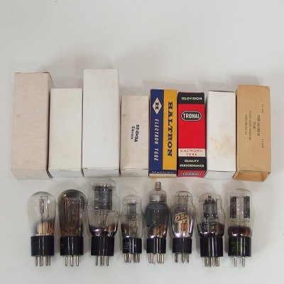 ◆ラジオ用真空管 8本セット・UY-227/Champion 226 ナス型/RCA 2A3/Haltron 6C6/Matsushita 6Z-DH3A/Tronal 56/Philco UZ-42◆ビンテージ品