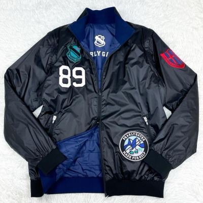 未使用級XLsize パーリーゲイツ/PEARLY GATES リバーシブル 豪華ワッペン 4way ブルゾン ジャケット スニード キルティング ゴルフ メンズ6