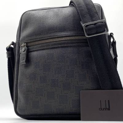 1円【極美品】ダンヒル dunhill ディーエイト ショルダーバッグ ボディバッグ PVC レザー 本革 ロゴ金具 メッセンジャー メンズビジネス