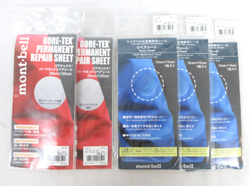 送料185円■cf888■▼モンベル リペアシート 2種 5点【シンオク】【クリックポスト発送】