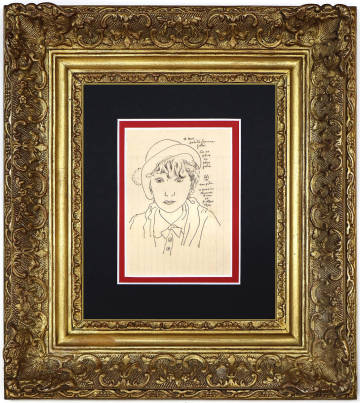 真作保証 藤田嗣治 東京美術倶楽部鑑定証付(鑑定代8万)最愛の女性マドレーヌを描いた1932年作名品 松坂屋で鉛筆画が５００万販売世界の巨匠