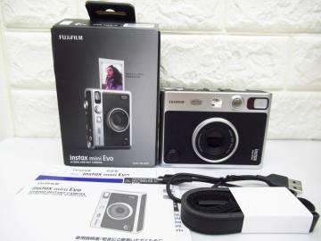 1D165SZ11◇FUJIFILM instax mini Evo ハイブリッド インスタントカメラ チェキ ブラック 動作品 富士フィルム◇中古美品