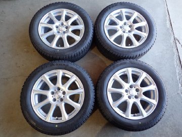 EF226【送料無料205/55R16】プリウス カローラツーリングなどへ VRX2 中古スタッドレスセット■16&times;6.5J 100/5H ET48■ 1円スタート