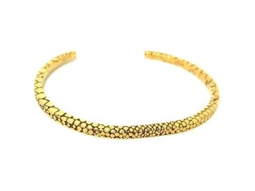 1円 ■美品■ CELINE セリーヌ バングル ブレスレット アクセサリー レディース メンズ ゴールド系 FS8477