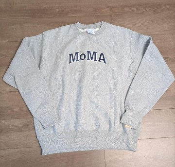 【新品未使用】Champion &times; MoMA リバースウィーブ スウェット トレーナー L クルーネック オックスフォードグレー