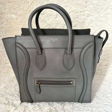 CELINE セリーヌ フィービーファイロ ラゲージ ミディアムショッパー グレー