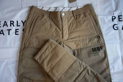 ★正規品 希少サイズ★パーリーゲイツ PEARLY GATES マスターバニーエディション★大人気 ストレッチ中綿パンツ★極暖★ベージュ★7(3L)