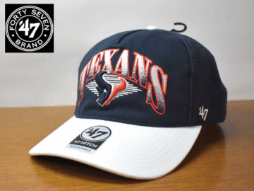 A838《未使用品》47 BRAND 47ブランド【フリーサイズ】NFL HOUSTON TEXANS テキサンズ 野球帽 帽子 キャップ USモデル