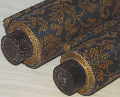 【巻物】　護良親王　楠木正成　細川頼元　楠木正行　「武将遺墨巻物」　二巻　真作　真筆保証　鎌倉　南北朝　後醍醐天皇　征夷大将軍