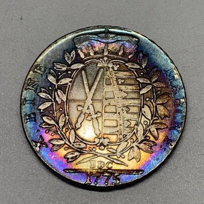 銀貨　1775年 フリードリヒ・アウグスト3世　ターラー銀貨　ザクセン王国(ドイツ) ザクセン王国の第7代国王　古錢　コイン 硬貨 貿易 f56
