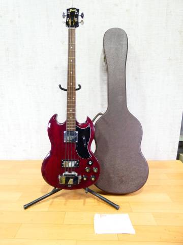 【S) USED!Greco エレキベース EB-350★グレコ/グネコロゴ/SGタイプ/ケース付き ※現状品＠170（548③）】