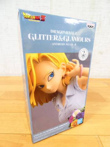 (S)◎未開封 バンプレス プライズ品 ドラゴンボールＺ フィギュア GLITTER＆GLAMOURS 人造人間18号 B/ホワイトver. 全高約23cm ＠60(12)