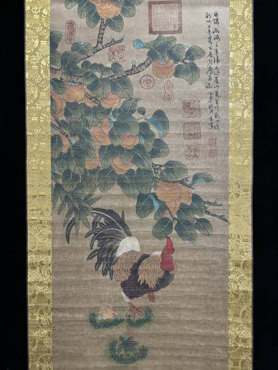  珍品旧藏 中国古書画 早期收集 董其昌 花鳥画 紙本 書画立軸 中国画巻物 肉筆逸品 旧家蔵出し 絵画 水墨画 美術品 古賞物 古画
