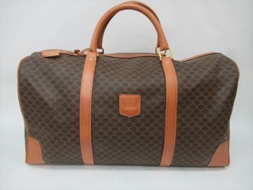 1円★中古品【セリーヌ】ボストン バッグ 旅行鞄 マカダム 茶 ブランド 