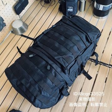 アウトドア用 超高品質 ブラック 大型 50L バックパック リュックサックミリタリー 多機能防水 サバゲー装備 キャンプ 登山 31&times;20&times;55cm