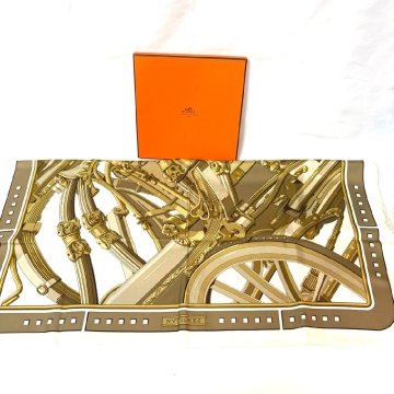 ☆エルメス HERMES カレ90 スカーフ RYTHMES シルク　レディース