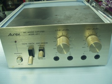 昭和レトロ　東芝Aurex オーレックス　マイクミキシングアンプ　MX-1 通電のみ確認　昭和40年男　