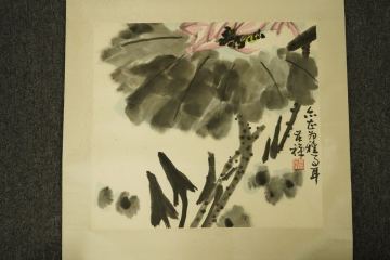 【模写】 中国美術 近現代画家 李苦禅作 齊白石門下 水墨 紙本