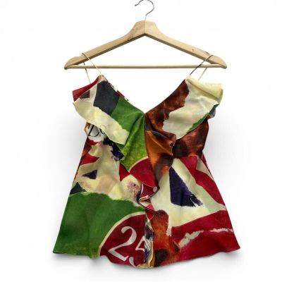 Christian Dior John Galliano 2003 Limited Edition Victim cami top クリスチャン ディオール プリント トップ キャミソール フランス製