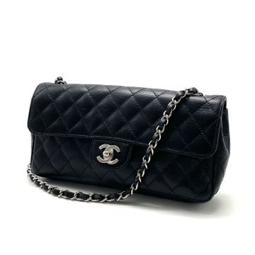 1円 良品 CHANEL シャネル マトラッセ ココマーク ターンロック キャビアスキン チェーン ショルダー バッグ fH1263A