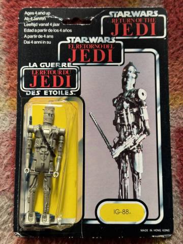 未開封 トリロゴ オールドケナー ジェダイの復讐(帰還)版カードの バウンティハンター IG-88 フィギュア Return of the Jedi